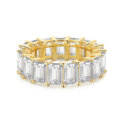 [GALE]0.75 Carat Elegant Emerald Cut Tennis Ring