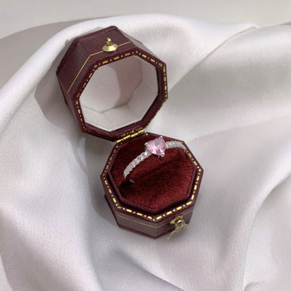 [GALE]0.5 Carat CaratEternity Charming Heart Shape Lover Ring