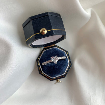 [GALE]0.5 Carat CaratEternity Charming Heart Shape Lover Ring