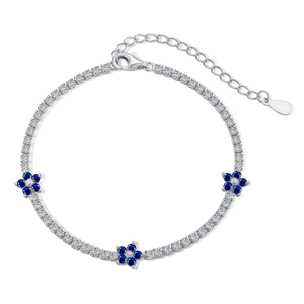 [GALE]Sparkling Flower Shape Tennis Bracelet