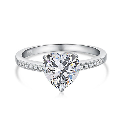 [GALE]2.0 Carat Dazzling Lustrous Heart Cut Lover Ring
