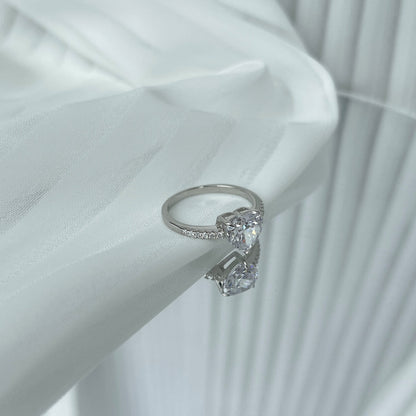 [GALE]2.0 Carat Dazzling Lustrous Heart Cut Lover Ring