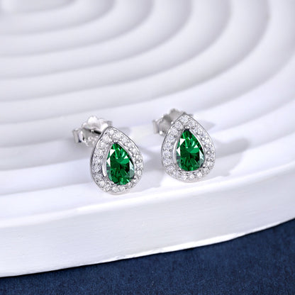 [GALE]Luxurious Water Drop Shape Earrings