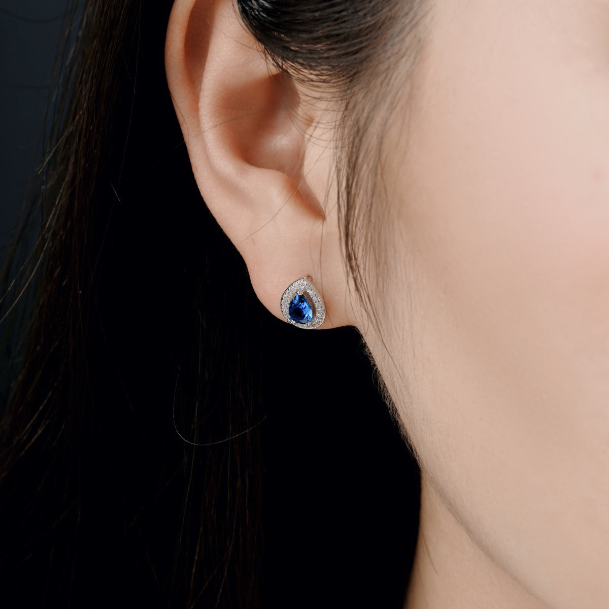 [GALE]Luxurious Water Drop Shape Earrings