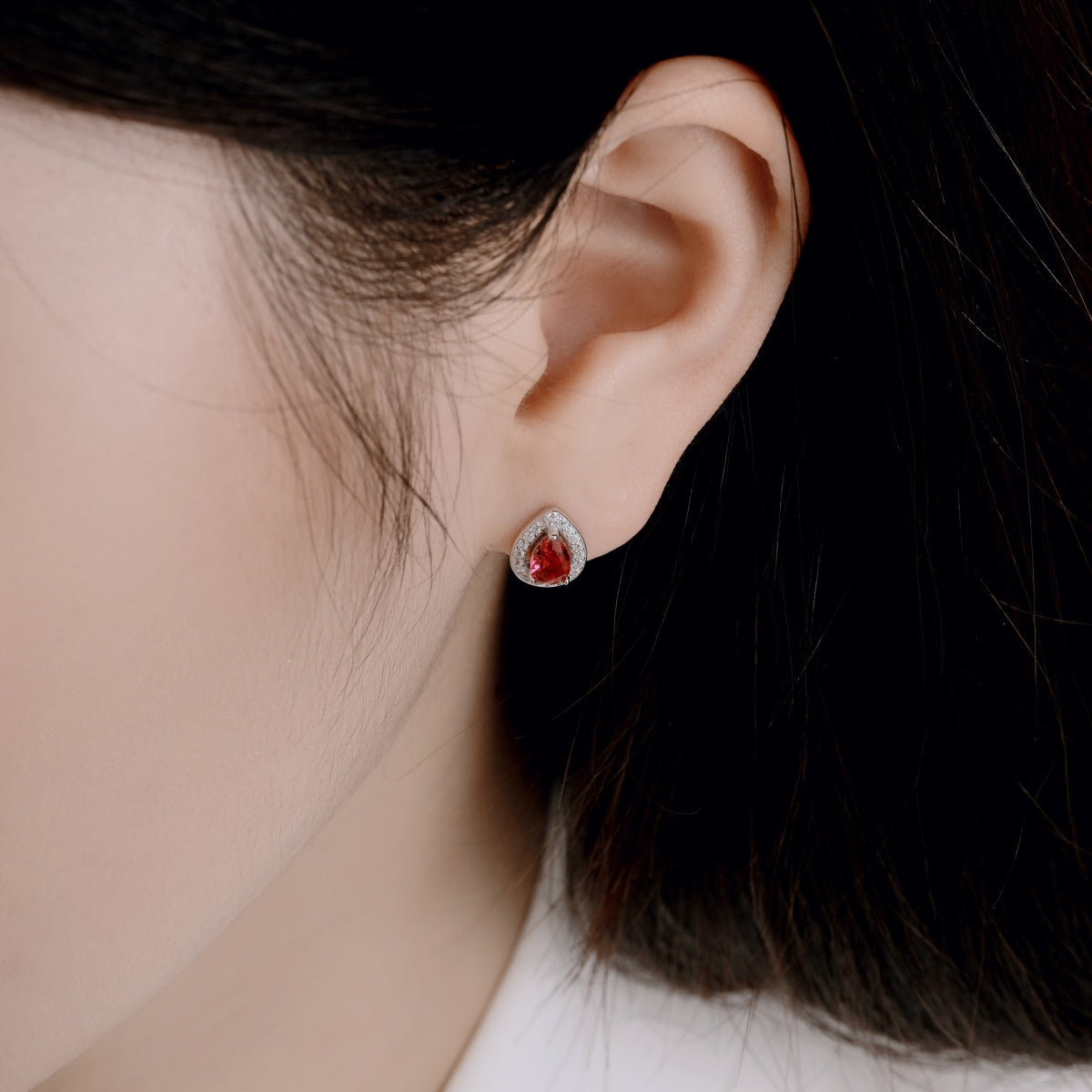 [GALE]Luxurious Water Drop Shape Earrings