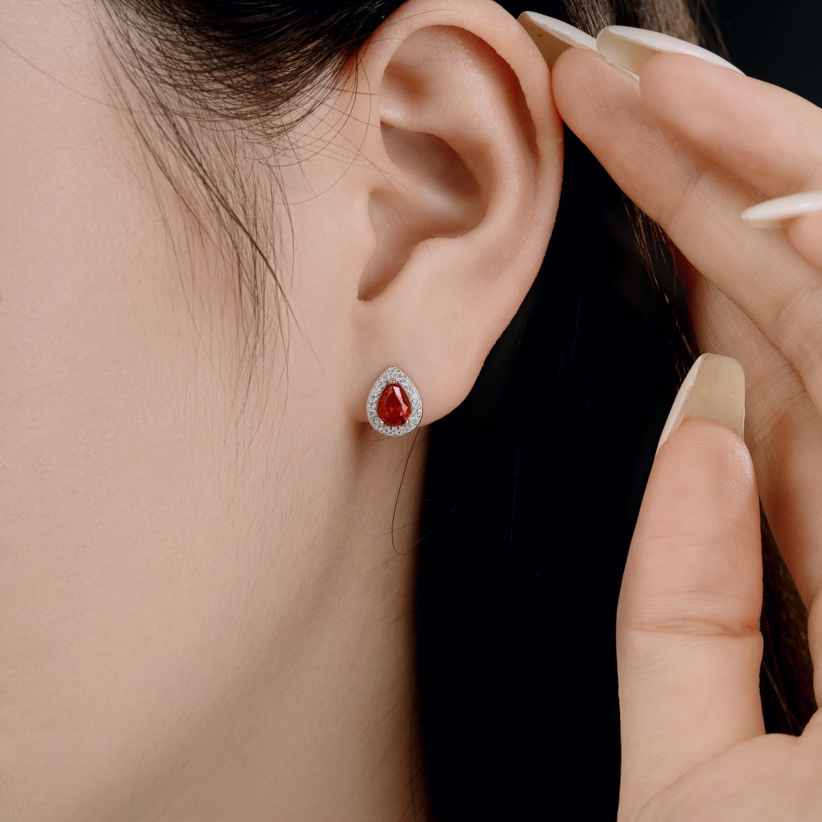 [GALE]Luxurious Water Drop Shape Earrings