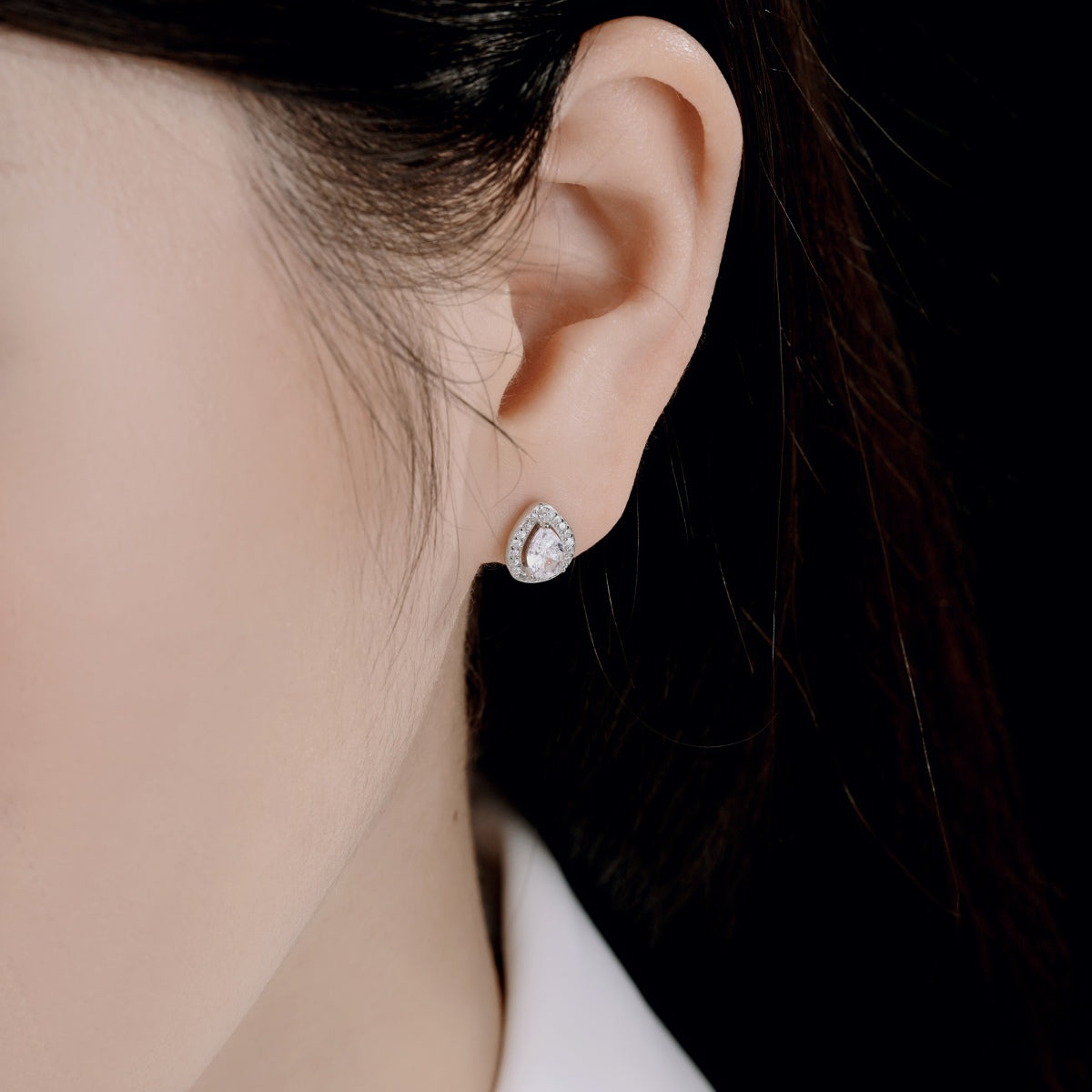 [GALE]Luxurious Water Drop Shape Earrings