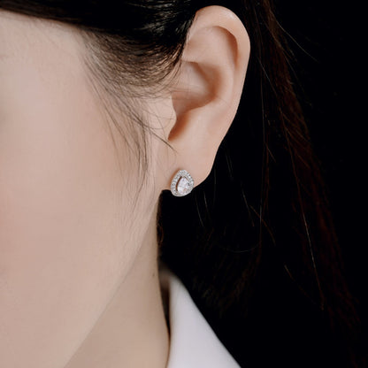 [GALE]Luxurious Water Drop Shape Earrings