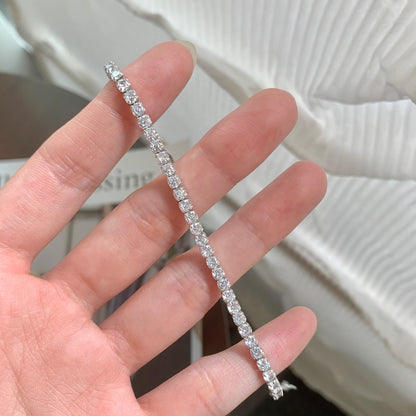 [GALE]Sparkling Round Cut Daily Bracelet