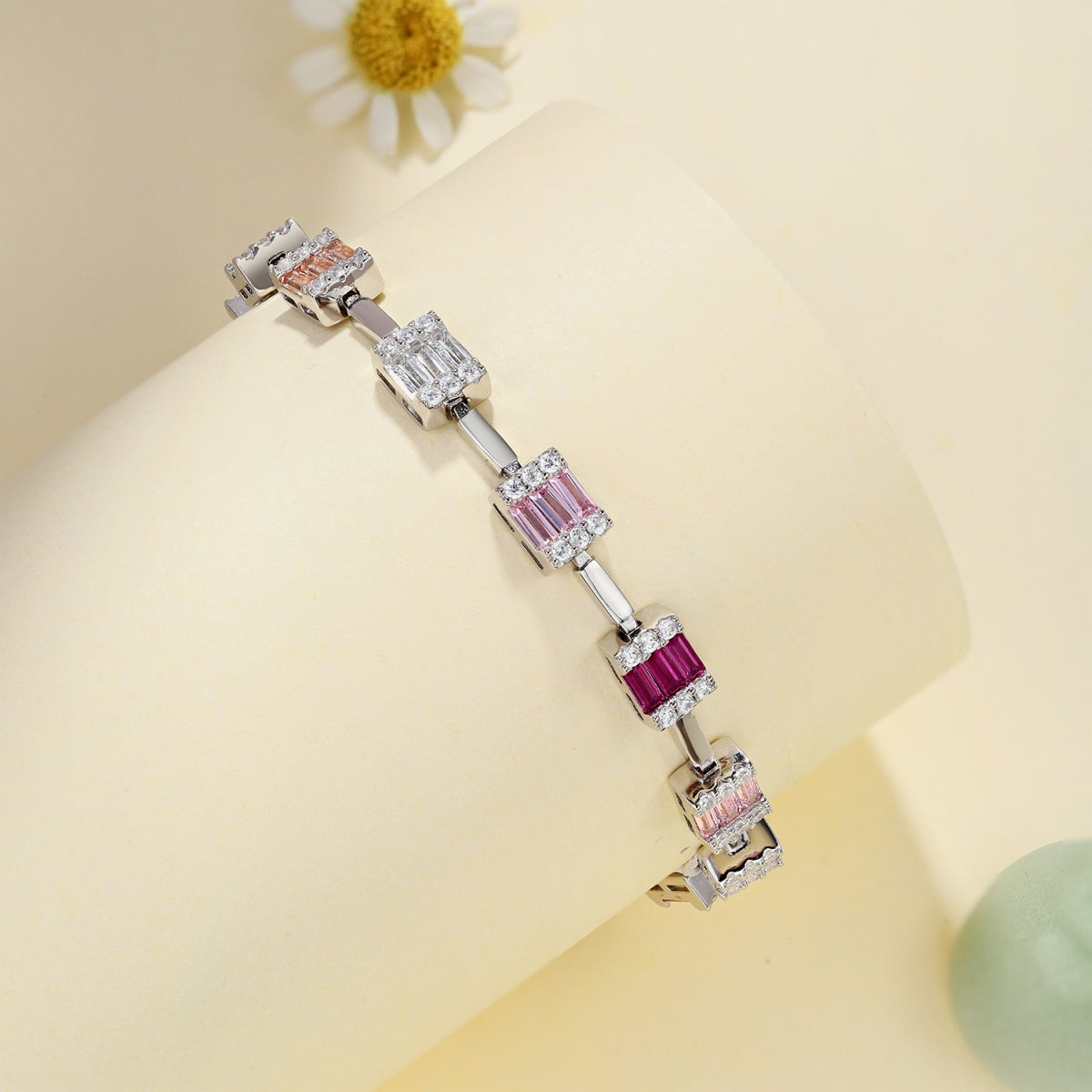 [GALE]Dainty Charming Emerald Cut Daily Bracelet