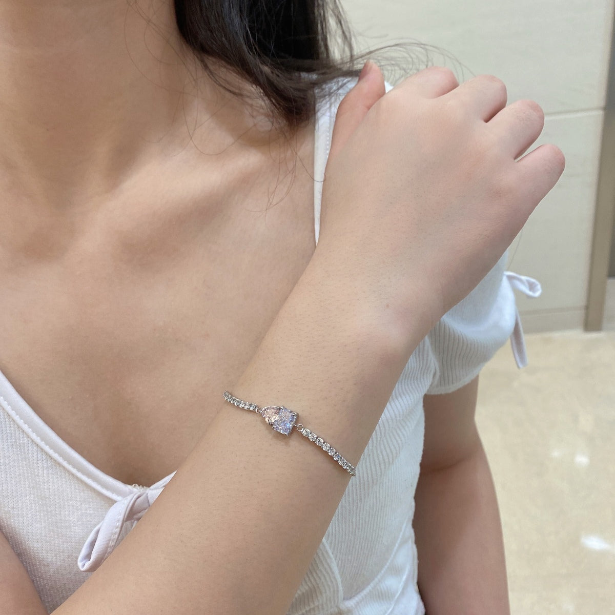 [GALE]Dazzling Unique Multi Shape Lover Bracelet