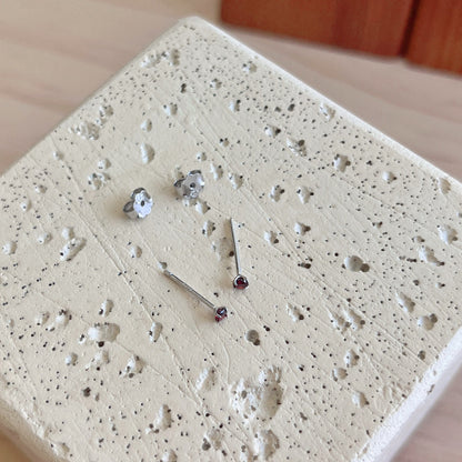 [GALE]Delicate Solitaire Earrings