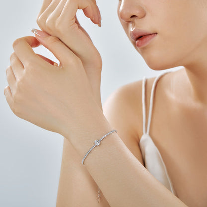 [GALE]0.75 Carat Exquisite Oval Cut Daily Bracelet