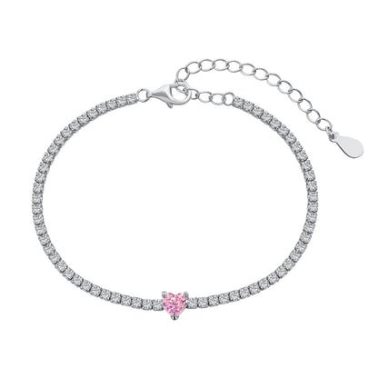 [GALE]0.5 Carat Elegant Romantic Heart Shape Lover Bracelet