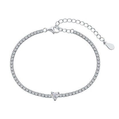[GALE]0.5 Carat Elegant Romantic Heart Shape Lover Bracelet