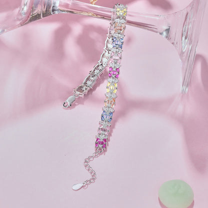 [GALE]Delicate Colorful Multi Cut Party Bracelet