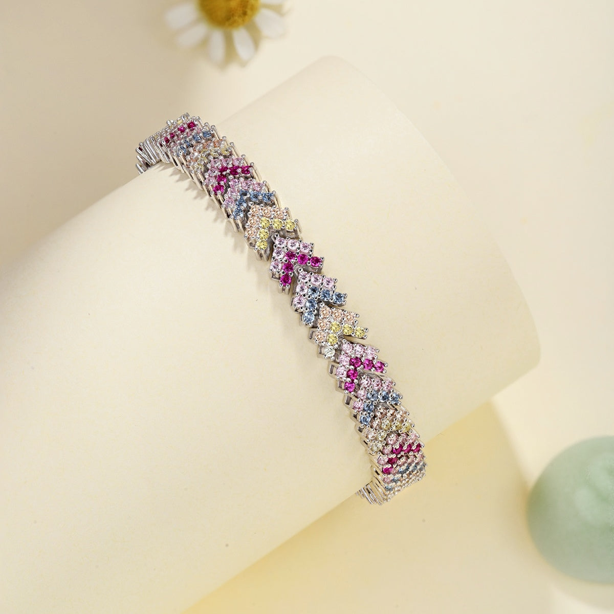 [GALE]Ornate Sparkling Round Cut Party Bracelet