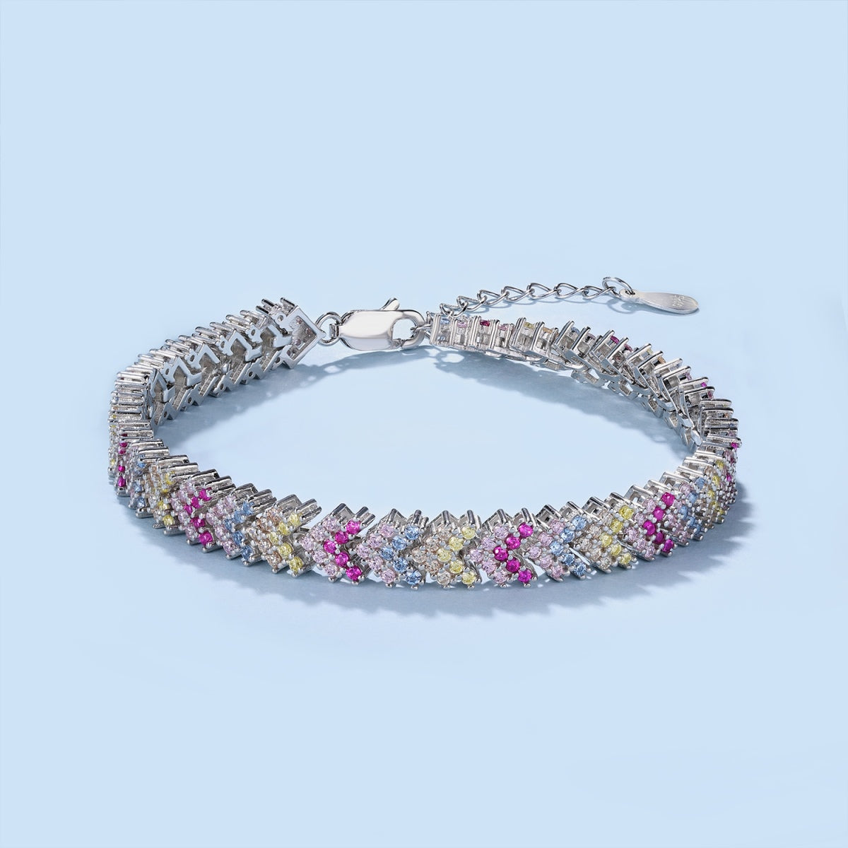 [GALE]Ornate Sparkling Round Cut Party Bracelet