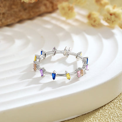 [GALE]Unique Trapezoid Cut Daily Ring