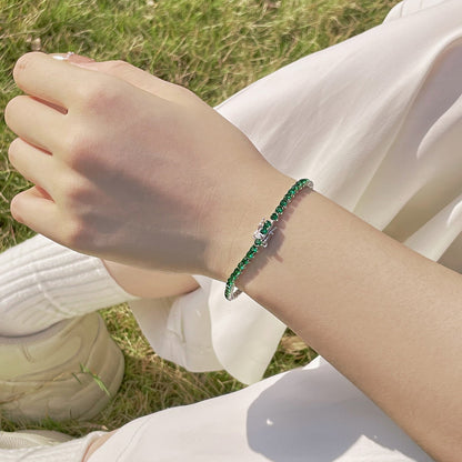 [GALE]Radiant Colorful Round Cut Party Bracelet