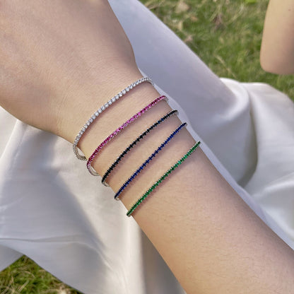 [GALE]Radiant Colorful Round Cut Party Bracelet