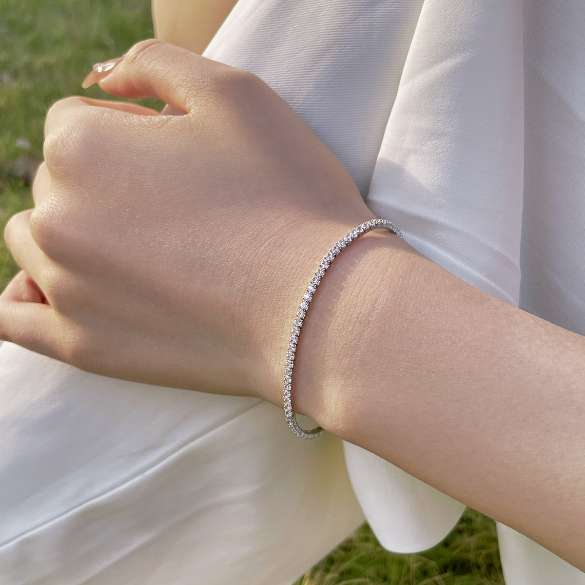 [GALE]Radiant Colorful Round Cut Party Bracelet