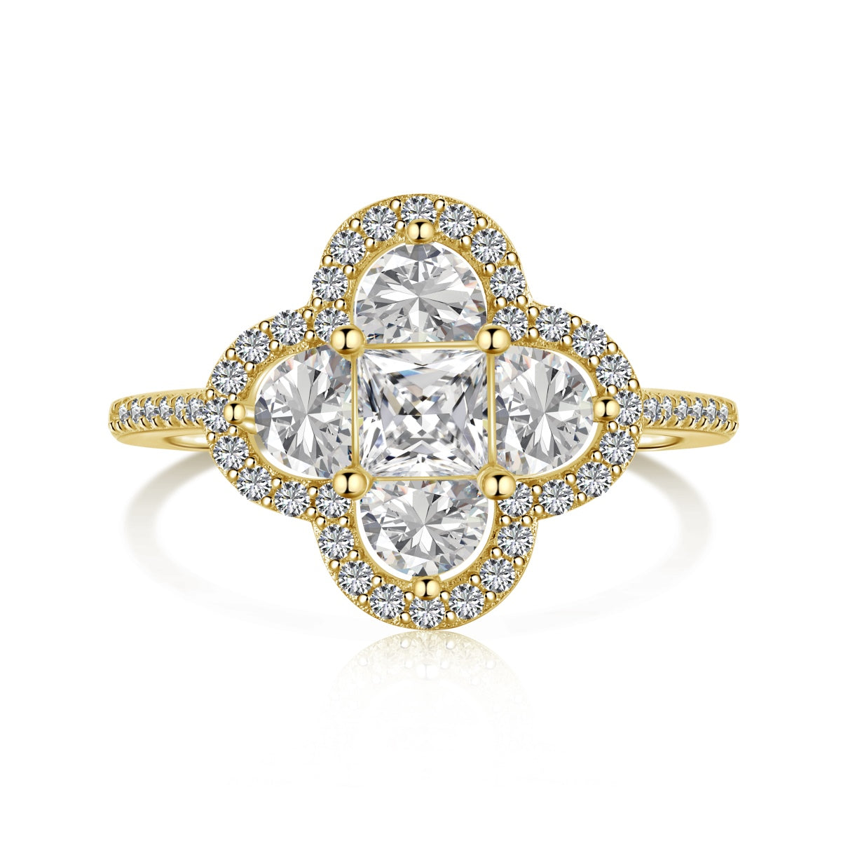 [GALE]Luxurious Eternity Flower Shape Banquet Ring