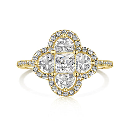 [GALE]Luxurious Eternity Flower Shape Banquet Ring