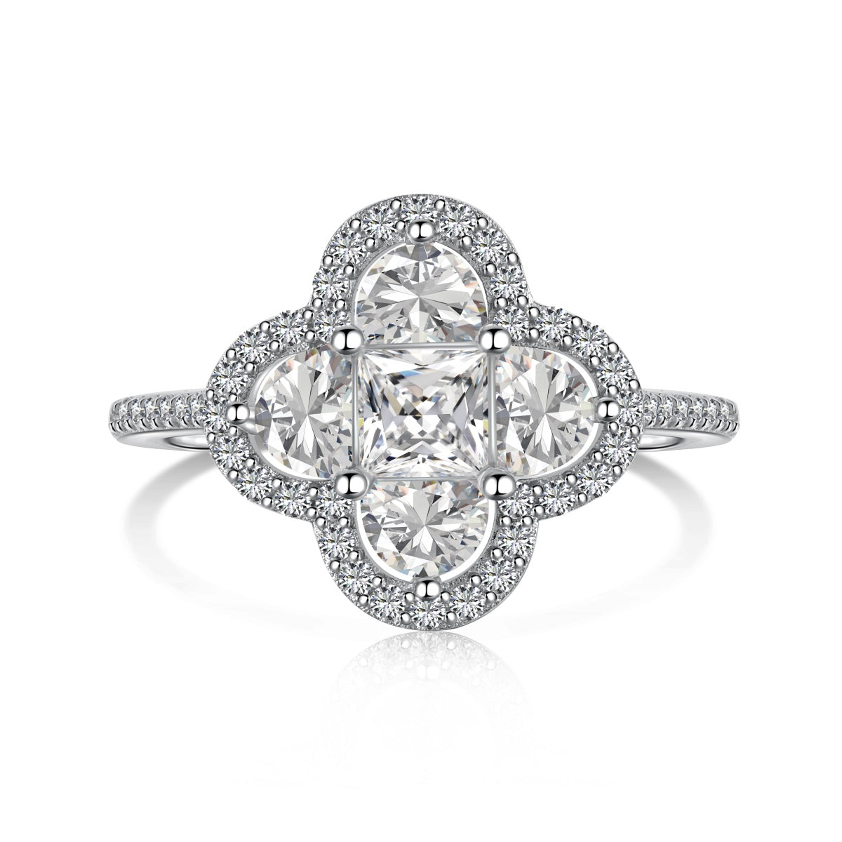 [GALE]Luxurious Eternity Flower Shape Banquet Ring