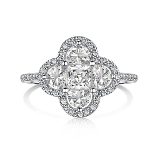 [GALE]Luxurious Eternity Flower Shape Banquet Ring