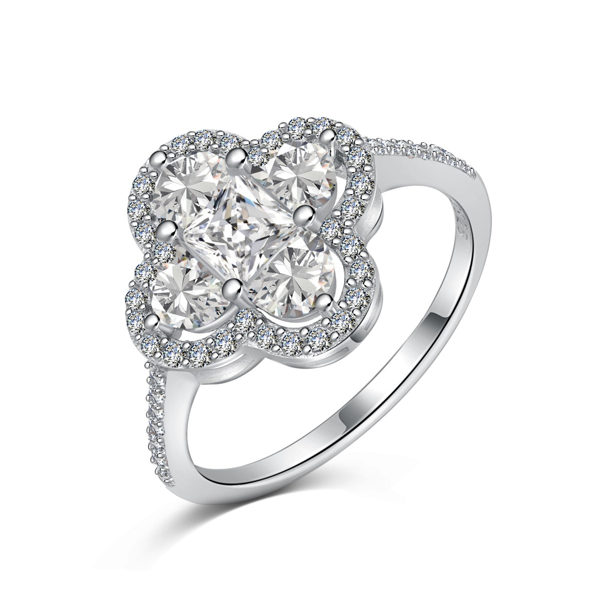 [GALE]Luxurious Eternity Flower Shape Banquet Ring