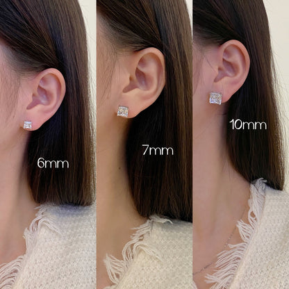 [GALE]Delicate Square Shape Earrings