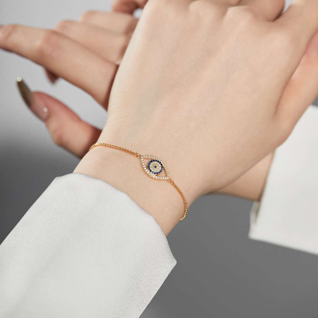 [GALE]Dazzling Eye Shape Necklace