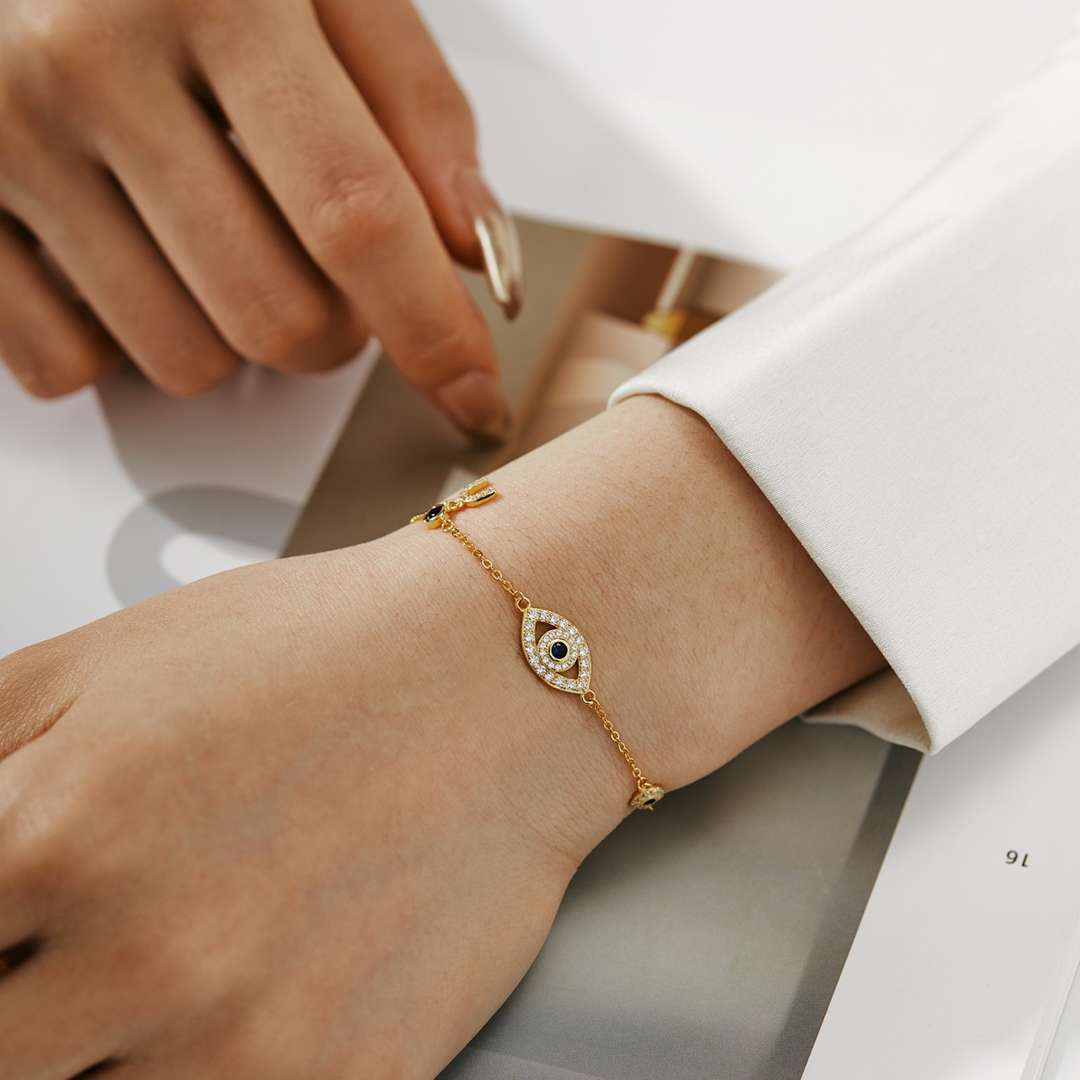 [GALE]Dainty Eye Shape Necklace