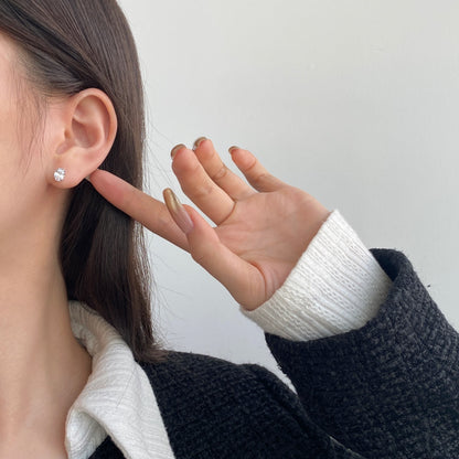 [GALE]Oval Classic Dignified Elegant Earrings