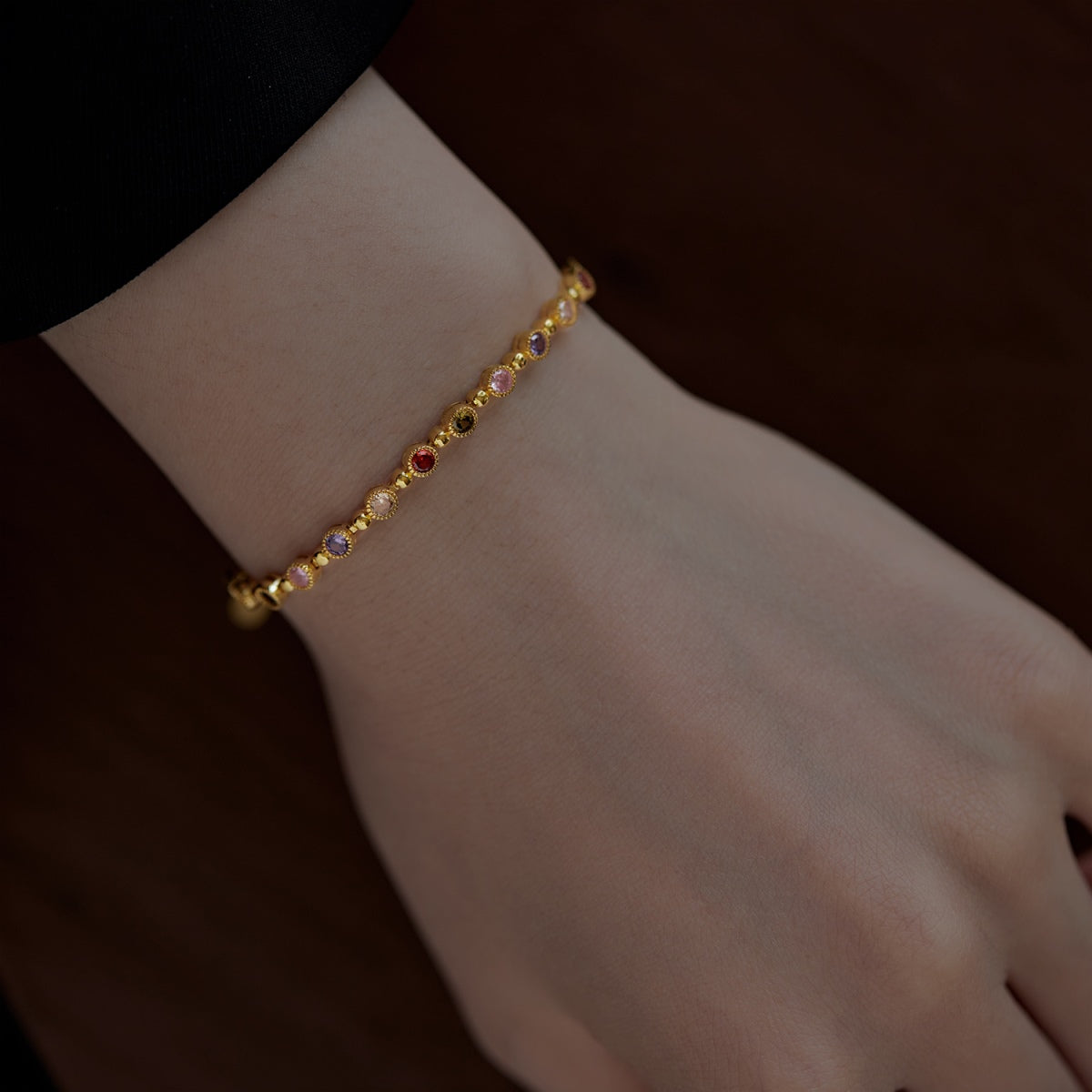 [GALE]Sparkling Exquisite Round Cut Party Bracelet