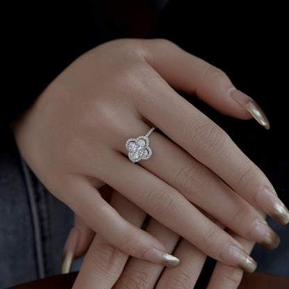 [GALE]Luxurious Eternity Flower Shape Banquet Ring