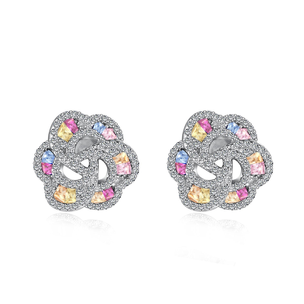 [GALE]Exquisite Flower Shape Daily Earrings