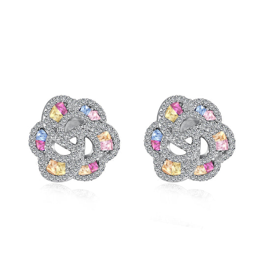 [GALE]Exquisite Flower Shape Daily Earrings