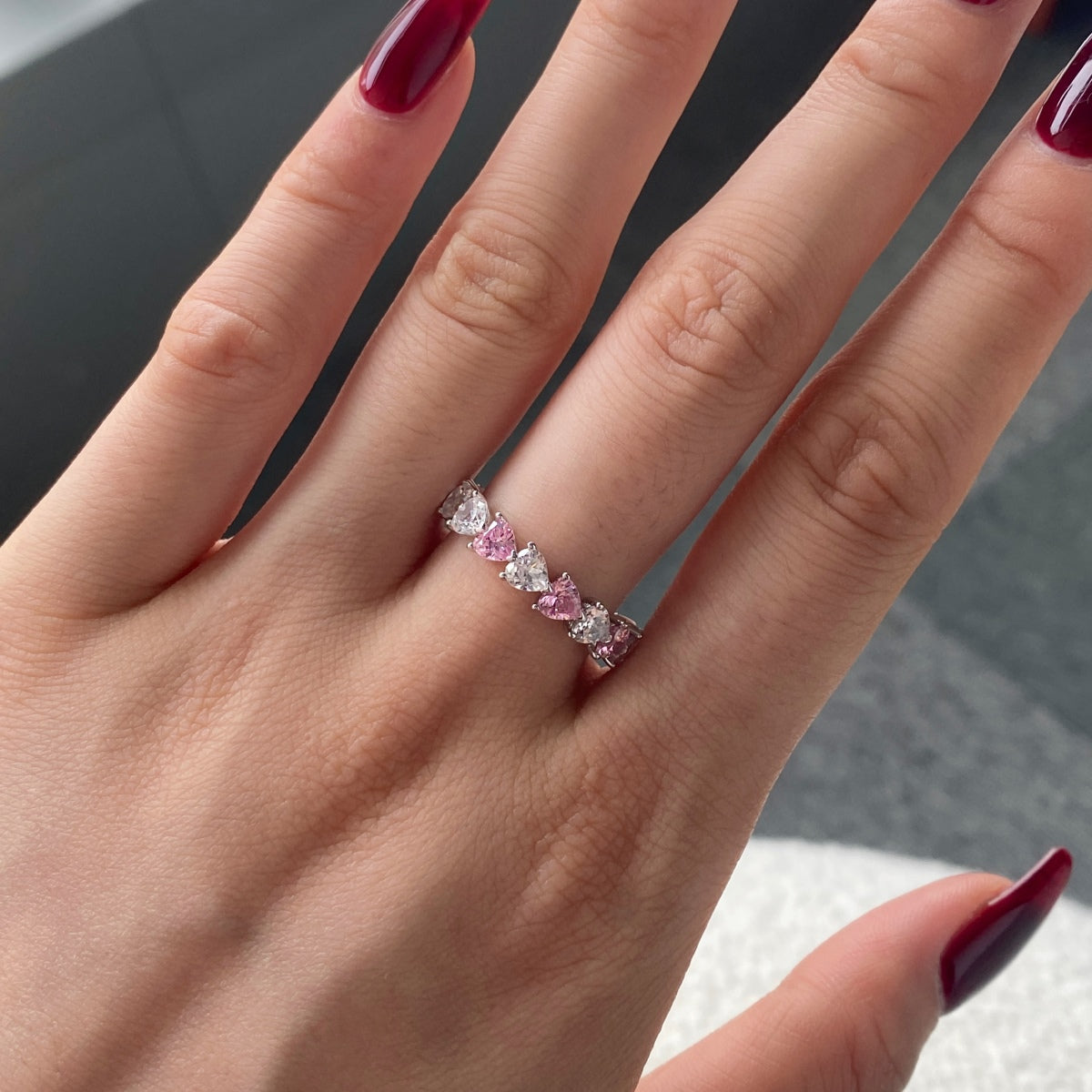 [GALE]0.25 Carat Radiant Romance Heart Cut Lover Ring