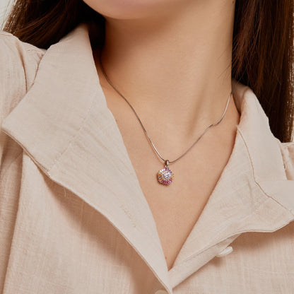 [GALE]Charming Flower Colorful Necklace