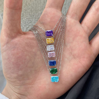 [GALE]Luxurious Square Shape Colorful Necalack