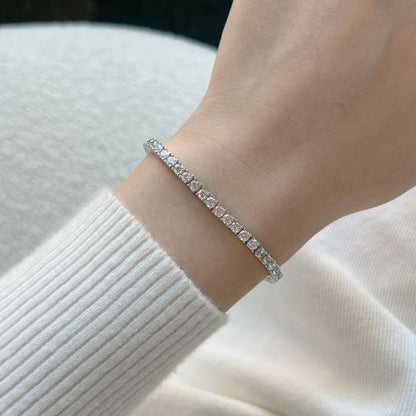 [GALE]Dainty Charming Round Cut Tennis Bracelet