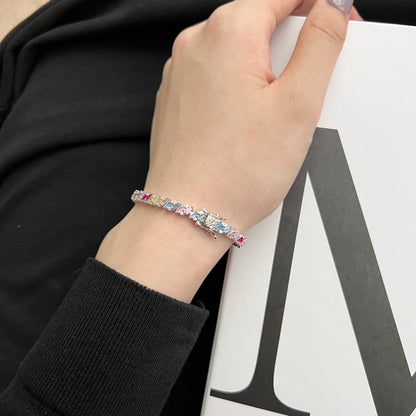 [GALE]Ornate Sparkling Multi Cut Party Bracelet