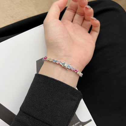 [GALE]Ornate Sparkling Multi Cut Party Bracelet