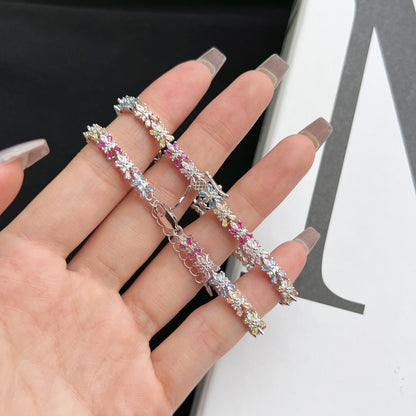 [GALE]Radiant Colorful Emerald Cut Party Bracelet
