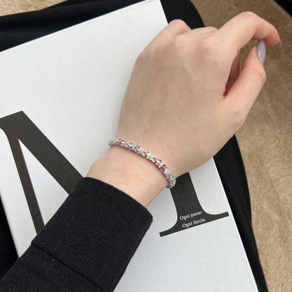 [GALE]Radiant Colorful Emerald Cut Party Bracelet