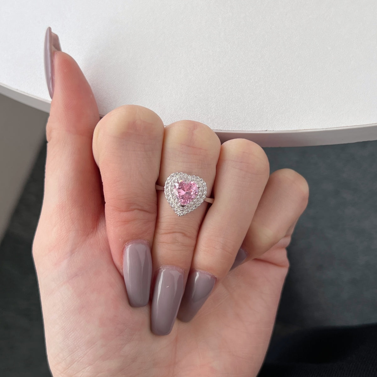 [GALE]Delicate Ebullient Heart Shape Wedding Ring