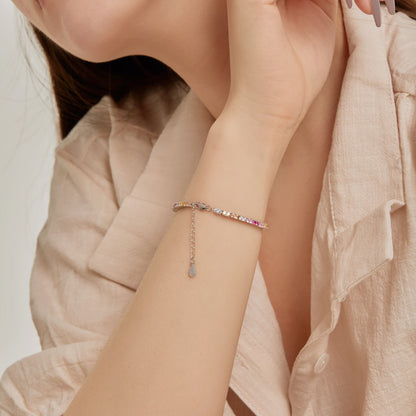 [GALE]Delicate Romantic Heart Shape Lover Bracelet
