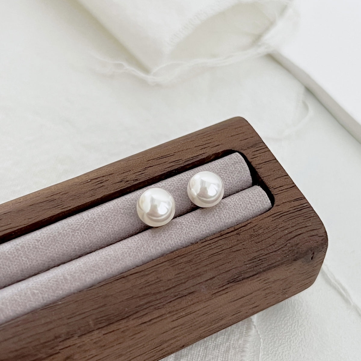 [GALE]Delicate Pearl Earrings